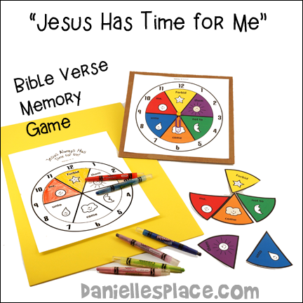 Jesus Has Time for Me Bible Verse Memory Game from www.daniellesplace.com