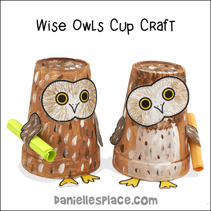 Wise Owls Back-to-school Cup Craft from www.daniellesplace.com
