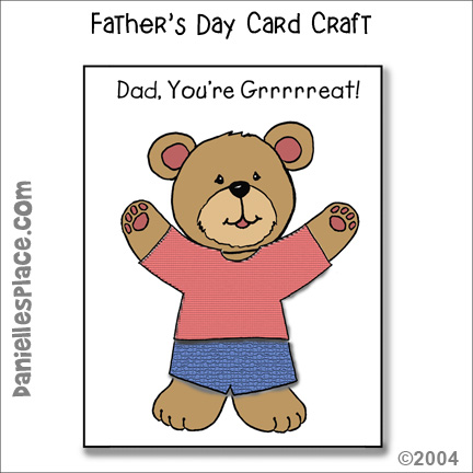 "Dad, You're Grrreat!" Father's Day Card Craft for Kids
