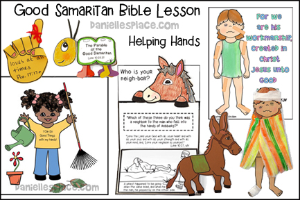 God Made Me Bible Lesson - My Helping Hands - The Good Samaritan Bible Lesson