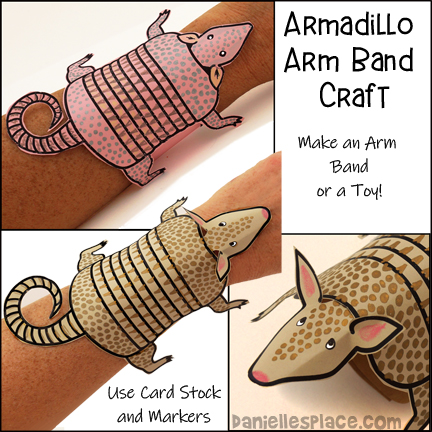 Armadillo Arm Band Craft and Learning Activity