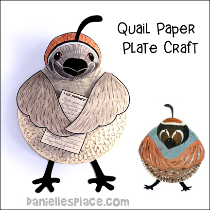 Quail Paper Plate Craft for Kids