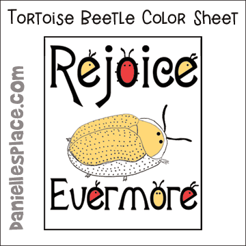 Tortoise Beetle Coloring Sheet