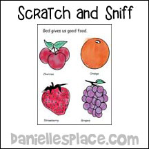 sunday school scratch and sniff fruit pictures bible craft