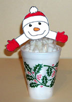 Hot Chocolate Mix with Marshmallow Snowman craft