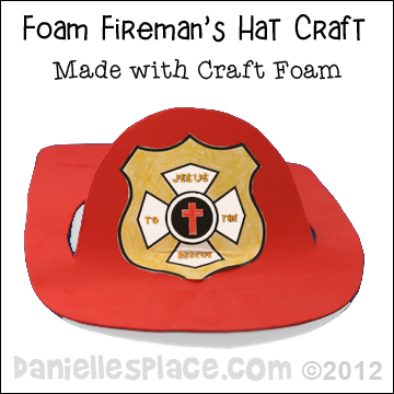Jesus Rescues Me Firehat Craft for Children's Ministry