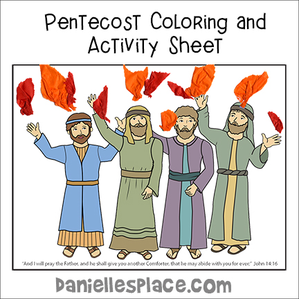 Penticost Coloring and Activity Sheet for Sunday School