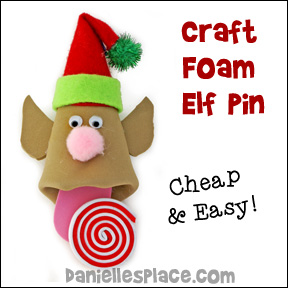 Craft Foam Elf Christmas Craft for Kids from www.daniellesplace.com
