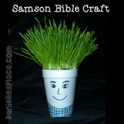 Samson's Hair Bible Craft for Children's Ministry from www.daniellesplace.com