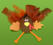 Thanksgiving Turkey Egg Craft