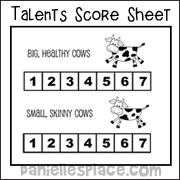 Talents Score Sheet