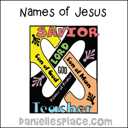 Names of God Coloring Sheet 
