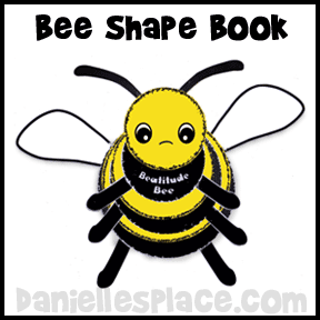 Bee Shape Book Craft for Kids from www.daniellesplace.com