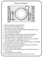 sunday school Manners Matter bible  Sheet