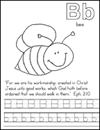 Letter B Printing and Writing Activity Sheet from www.daniellesplace.com