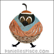 Quail Paper Plate Craft