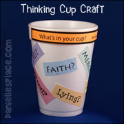 sunday school Thinking cup bible craft for kids