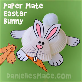 Easter Bunny Paper Plate Craft for Kids from www.daniellesplace.com