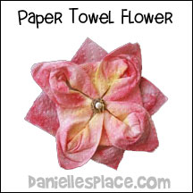 Paper Towel Flower Craft Picture