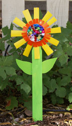 sunday school Paper Cup Sunflower bible craft from www.daniellesplace.com