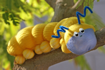 Sock Doll Caterpillar Craft