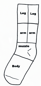 Sock Monster Diagram