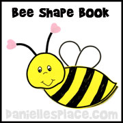 Bee Shape Book from www.daniellesplace.com