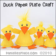 Duck Paper Plate Craft www.daniellesplace.com