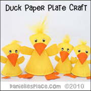 Duck paper plate craft