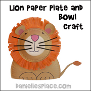 lion paper plate bowl and craft