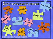 puzzle piece fathers day card
