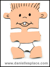 Baby Puzzle Piece Craft www.daniellesplace.com