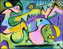 Kandinsky-like-picture for Christian Homeschool Art Lesson