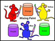 Mixing Paint Activity sheet for Christian Art Lesson