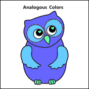 Owl Activity Sheet - analogous colors