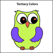 Owl Color Sheet Tertiary Colors Art Activity