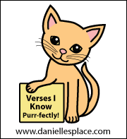 Verses I know purr-fectly printable sheet www.daniellesplace.com