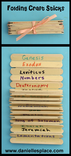 Folding Craft Stick Books of the Bible Memory Game www.daniellesplace.com