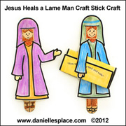 Jesus Heals the Paralytic Craft Stick Bible Craft