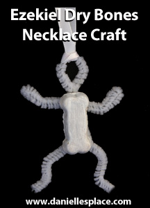 Ezekiel Dancing Bones Necklace Bible Craft www.daniellesplace.com