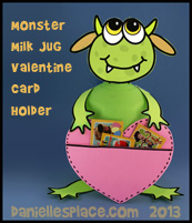 Valentine's Day Craft - Monster Valentine Cards Craft from www.daniellesplace.com