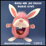 Easter Bunny milk jug craft for kids