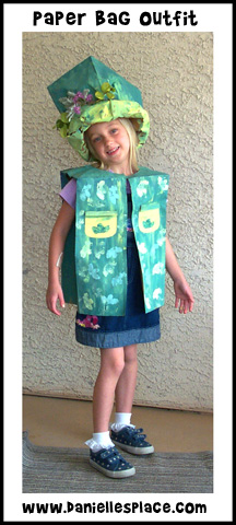 Grocery Bag Outfit Craft for Earth Day Celebration  www.daniellesplace.com