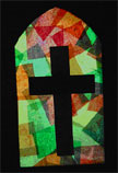 Sunday School Church Stained Glass Window Craft bible craft from www.daniellesplace.com