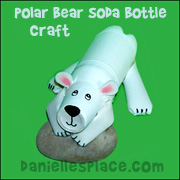 Polar Bear Bottle Craft from www.daniellesplace.com