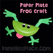 Frog Paper Plate Craft from www.daniellesplace.com