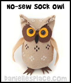 no sew sock owl