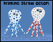 Spotted Straw Octopus Craft