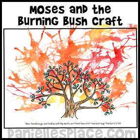 Moses and the Burning Bush Bible Craft for Sunday School from www.daniellesplace.com