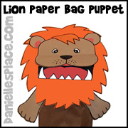 Lion Paper Bag Puppet